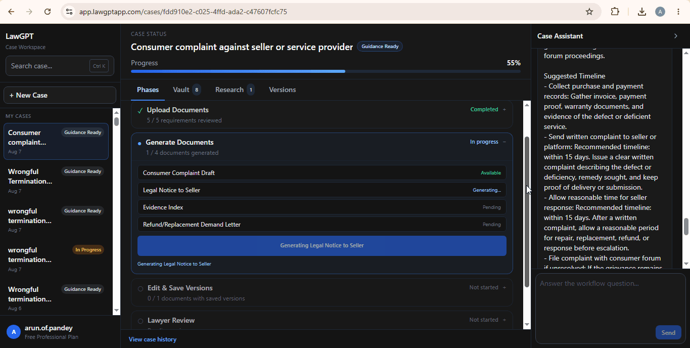 Generate consumer complaint documents